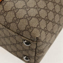 GUCCI GG Supreme Tote Bag PVC Beige Silver 114288 Auth 153030V-14
