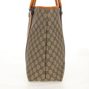 GUCCI GG Supreme Tote Bag PVC Beige Silver 114288 Auth 153030V-4