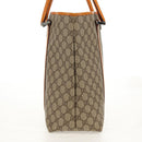 GUCCI GG Supreme Tote Bag PVC Beige Silver 114288 Auth 153030V-5