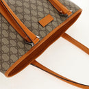 GUCCI GG Supreme Tote Bag PVC Beige Silver 114288 Auth 153030V-6