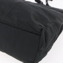 PRADA Tote Bag Nylon Black Silver Auth 153032-9
