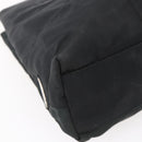 PRADA Tote Bag Nylon Black Silver Auth 153032-14