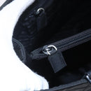 PRADA Tote Bag Nylon Black Silver Auth 153032-18