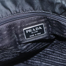 PRADA Tote Bag Nylon Black Silver Auth 153032-19