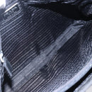 PRADA Tote Bag Nylon Black Silver Auth 153032-10