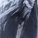 PRADA Tote Bag Nylon Black Silver Auth 153032-20