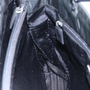 PRADA Tote Bag Nylon Black Silver Auth 153032-21