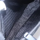 PRADA Tote Bag Nylon Black Silver Auth 153032-23