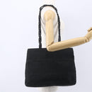 PRADA Tote Bag Nylon Black Silver Auth 153032-24