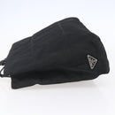 PRADA Tote Bag Nylon Black Silver Auth 153032-3