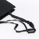 PRADA Tote Bag Nylon Black Silver Auth 153032-7