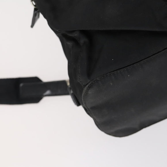 PRADA Backpack Nylon Black Silver Auth 153034