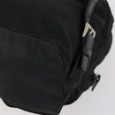 PRADA Backpack Nylon Black Silver Auth 153034-14