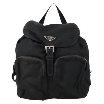 PRADA Backpack Nylon Black Silver Auth 153034 - 0