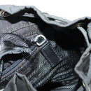 PRADA Backpack Nylon Black Silver Auth 153034-23