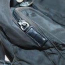 PRADA Backpack Nylon Black Silver Auth 153034-25
