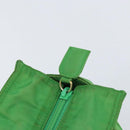 PRADA Tote Bag Nylon Green Gold Auth 153035-15