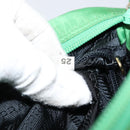 PRADA Tote Bag Nylon Green Gold Auth 153035-22
