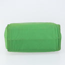PRADA Tote Bag Nylon Green Gold Auth 153035-5
