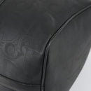 Christian Dior Trotter Canvas Boston Bag PVC Black Gold Auth 153036-9