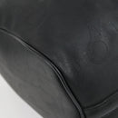 Christian Dior Trotter Canvas Boston Bag PVC Black Gold Auth 153036-14