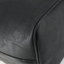 Christian Dior Trotter Canvas Boston Bag PVC Black Gold Auth 153036-15