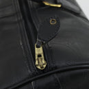 Christian Dior Trotter Canvas Boston Bag PVC Black Gold Auth 153036-10