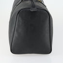 Christian Dior Trotter Canvas Boston Bag PVC Black Gold Auth 153036-3