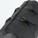 Christian Dior Trotter Canvas Boston Bag PVC Black Gold Auth 153036-6
