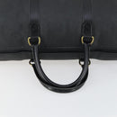 Christian Dior Trotter Canvas Boston Bag PVC Black Gold Auth 153036-7