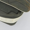 CHANEL Sports Line Shoulder Bag Canvas Gray Silver CC Auth 153037-10