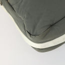 CHANEL Sports Line Shoulder Bag Canvas Gray Silver CC Auth 153037-13