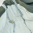 CHANEL Sports Line Shoulder Bag Canvas Gray Silver CC Auth 153037-18