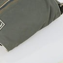 CHANEL Sports Line Shoulder Bag Canvas Gray Silver CC Auth 153037-6