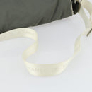 CHANEL Sports Line Shoulder Bag Canvas Gray Silver CC Auth 153037-7