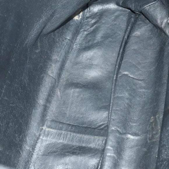 CHANEL COCO Mark Chain Shoulder Bag Lamb Skin Black Gold CC Auth 153038