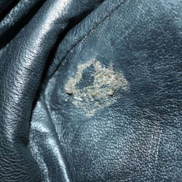 CHANEL COCO Mark Chain Shoulder Bag Lamb Skin Black Gold CC Auth 153038