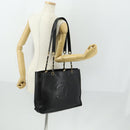 CHANEL COCO Mark Chain Shoulder Bag Lamb Skin Black Gold CC Auth 153038-22