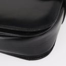 GUCCI Shoulder Bag Leather Black Gold Auth 153040-10