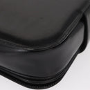 GUCCI Shoulder Bag Leather Black Gold Auth 153040-12