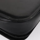 GUCCI Shoulder Bag Leather Black Gold Auth 153040-13