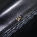 GUCCI Shoulder Bag Leather Black Gold Auth 153040-16