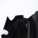 GUCCI Shoulder Bag Leather Black Gold Auth 153040-19