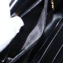 GUCCI Shoulder Bag Leather Black Gold Auth 153040-21