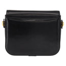 GUCCI Shoulder Bag Leather Black Gold Auth 153040-3