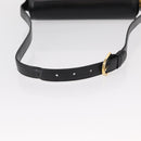 GUCCI Shoulder Bag Leather Black Gold Auth 153040-7