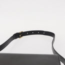 GUCCI Shoulder Bag Leather Black Gold Auth 153040-8