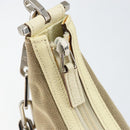 GUCCI Chain Shoulder Bag Canvas Beige Silver 001 3873 3754 Auth 153043-16