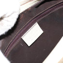 GUCCI Chain Shoulder Bag Canvas Beige Silver 001 3873 3754 Auth 153043-17