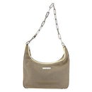 GUCCI Chain Shoulder Bag Canvas Beige Silver 001 3873 3754 Auth 153043-2